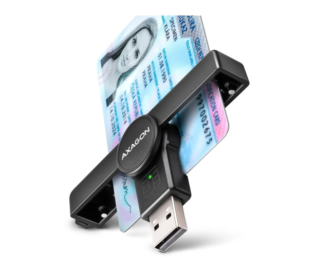 Axagon CRE-SMPA USB-A Smart card PocketReader czytnik - 1485440 - zdjęcie